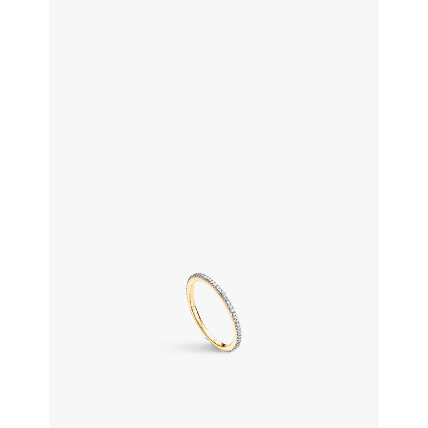 Eternity 18ct yellow-gold vermeil sterling silver and 0.12ct diamond ring - K