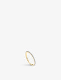 Monica Vinader Eternity 18ct Yellow-Gold Vermeil Sterling Silver 0.12ct Diamond Ring