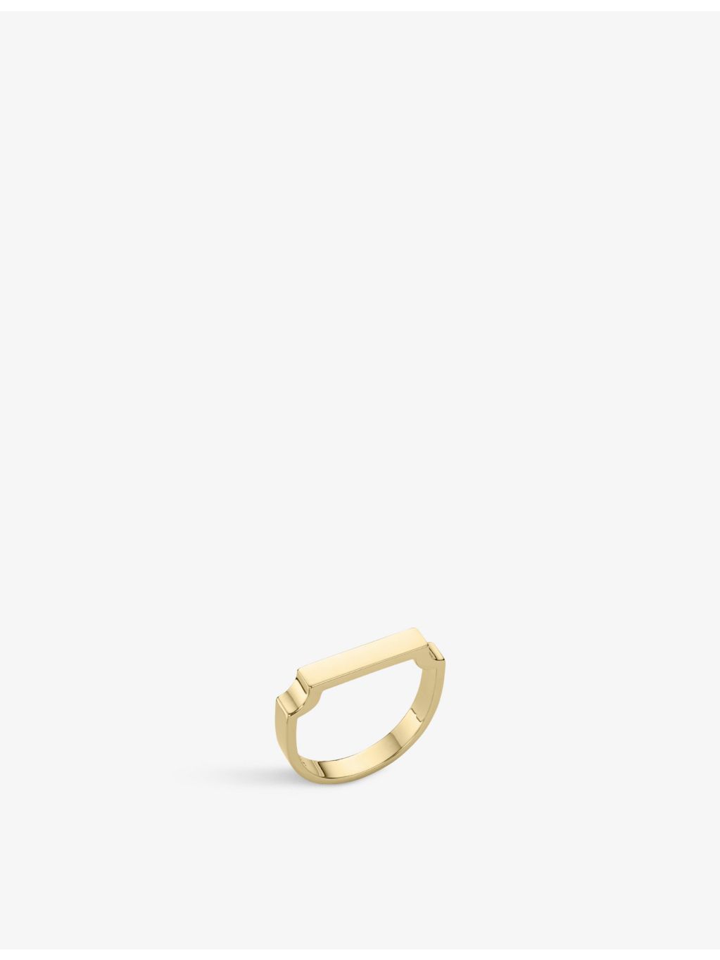 Monica Vinader 18ct yellow gold vermeil ring, imported from the UK