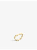 Monica Vinader 18ct yellow gold vermeil ring, imported from the UK