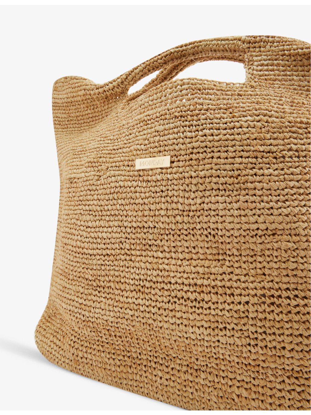 Monday Swimwear Paloma large raffia top-handle bag - British product