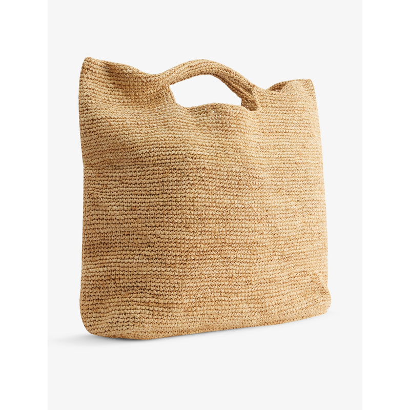 Monday Swimwear Paloma large raffia top-handle bag - British product