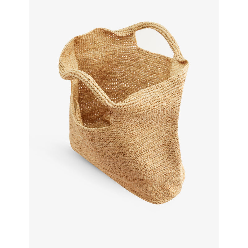 Monday Swimwear Paloma large raffia top-handle bag - British product