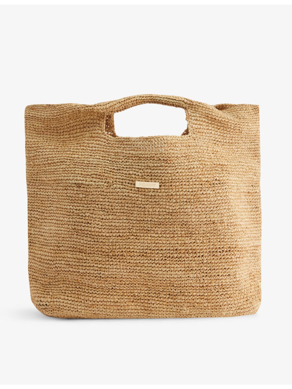 Monday Swimwear Paloma large raffia top-handle bag - British product