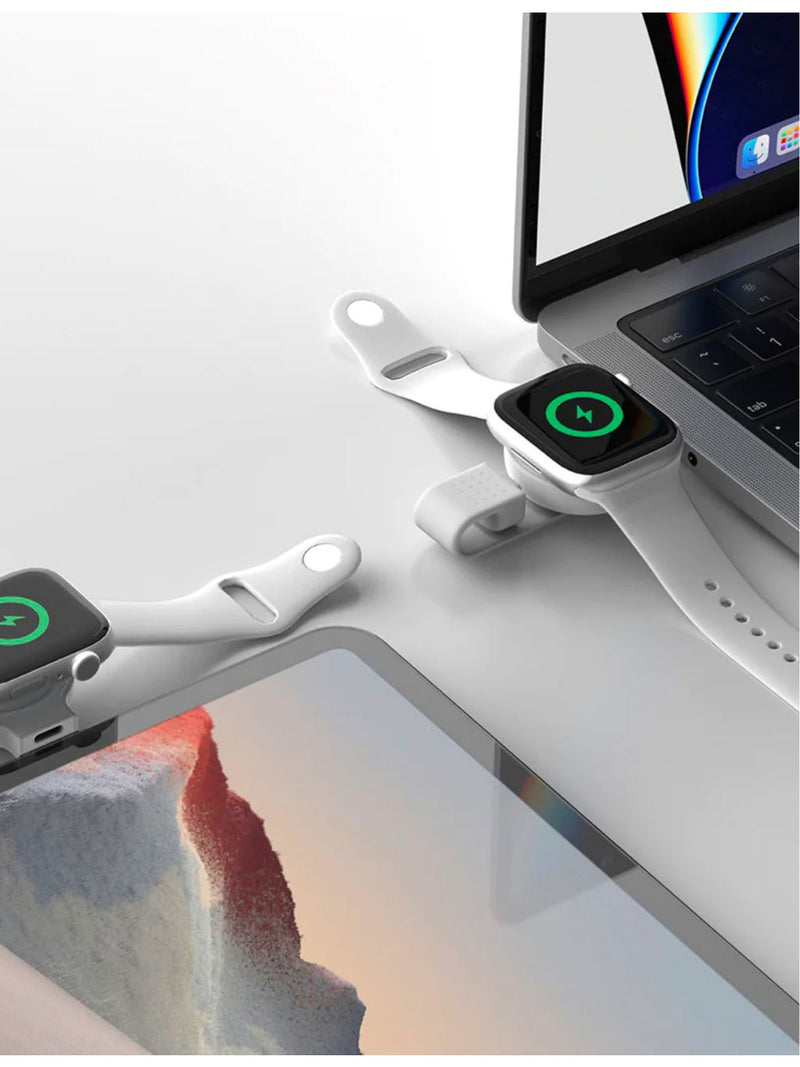 Momax GoLink white USB-C Apple Watch charger, imported from the UK
