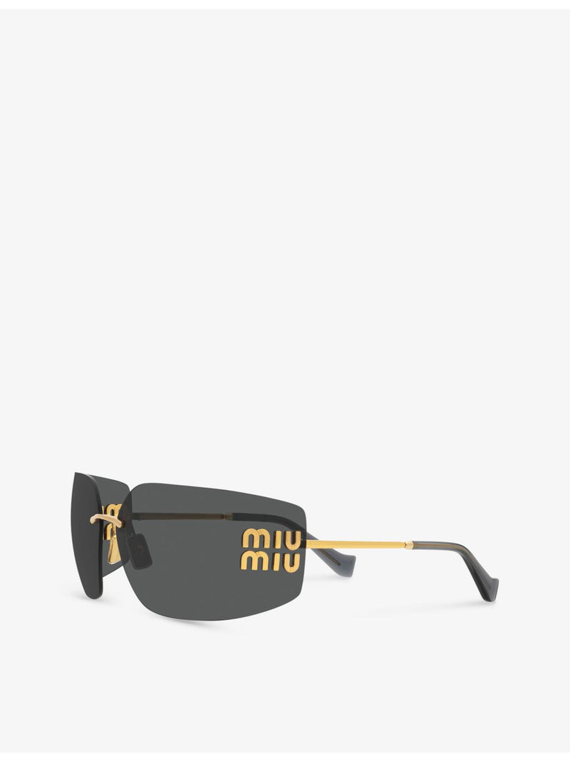 Miu Miu MU 54YS square sunglasses, gold hardware, imported from the UK