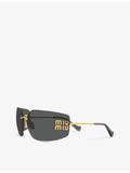 Miu Miu MU 54YS square sunglasses, gold hardware, imported from the UK