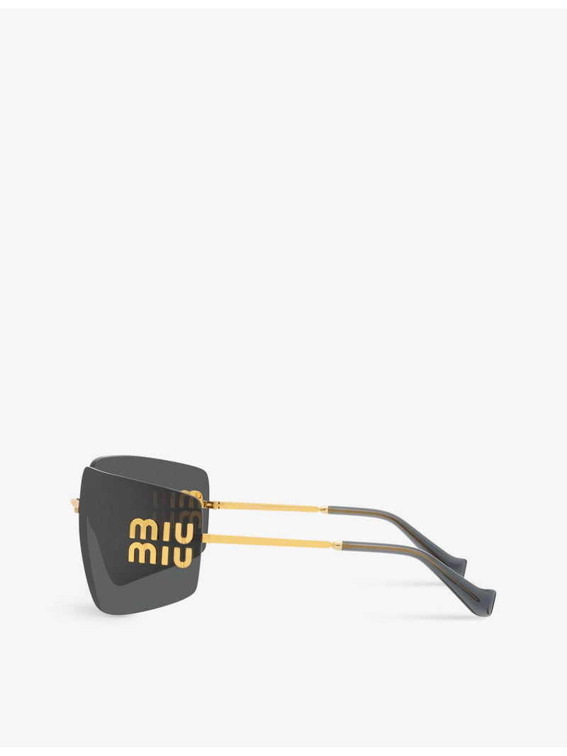 Miu Miu MU 54YS square sunglasses, gold hardware, imported from the UK