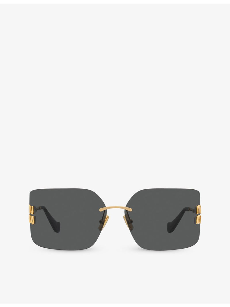 Miu Miu MU 54YS square sunglasses, gold hardware, imported from the UK