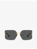 Miu Miu MU 54YS square sunglasses, gold hardware, imported from the UK