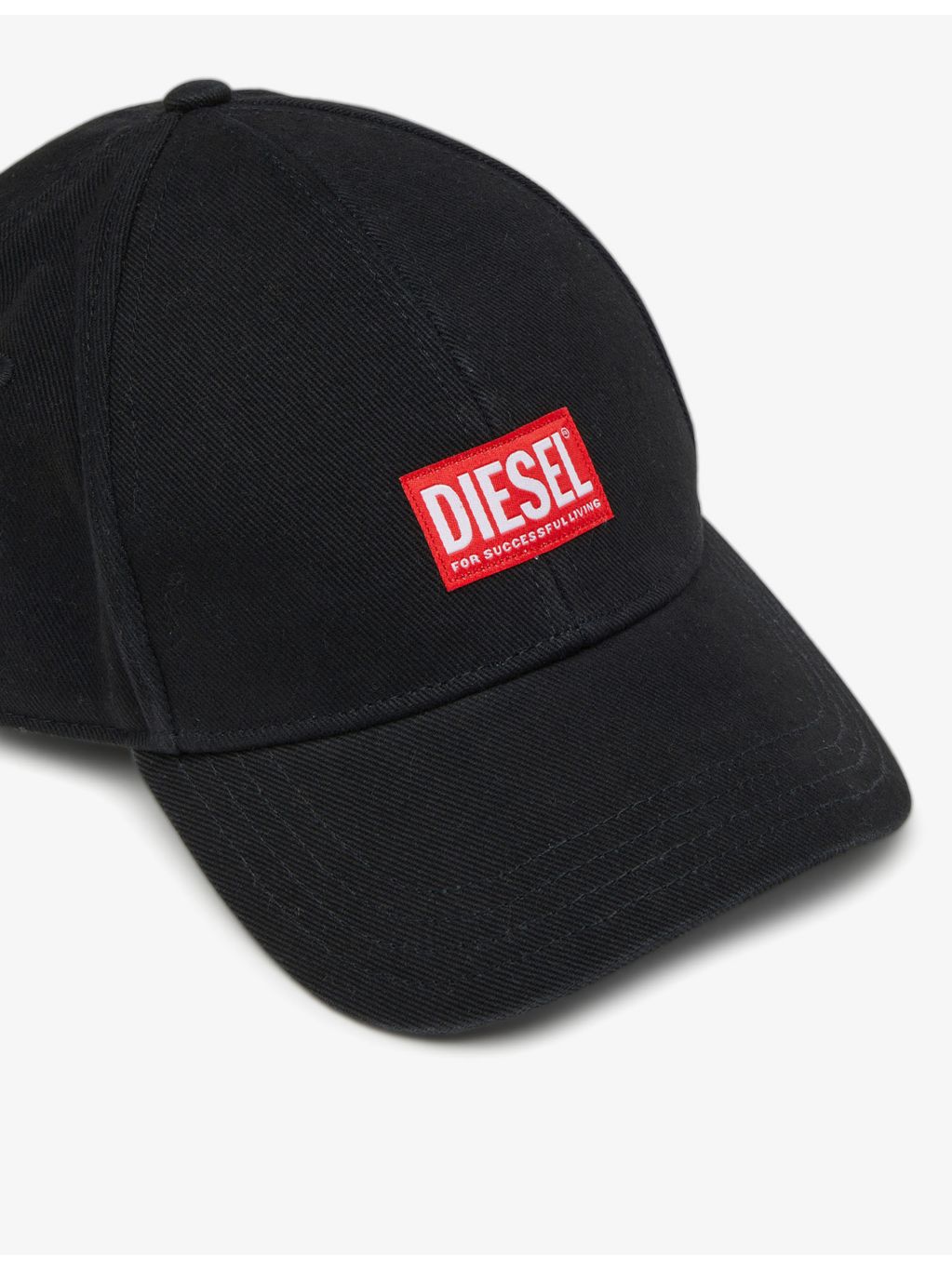 Diesel cotton baseball cap with logo patch, UK version