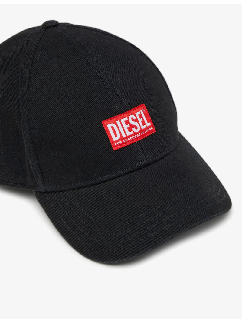 Diesel cotton baseball cap with logo patch, UK version