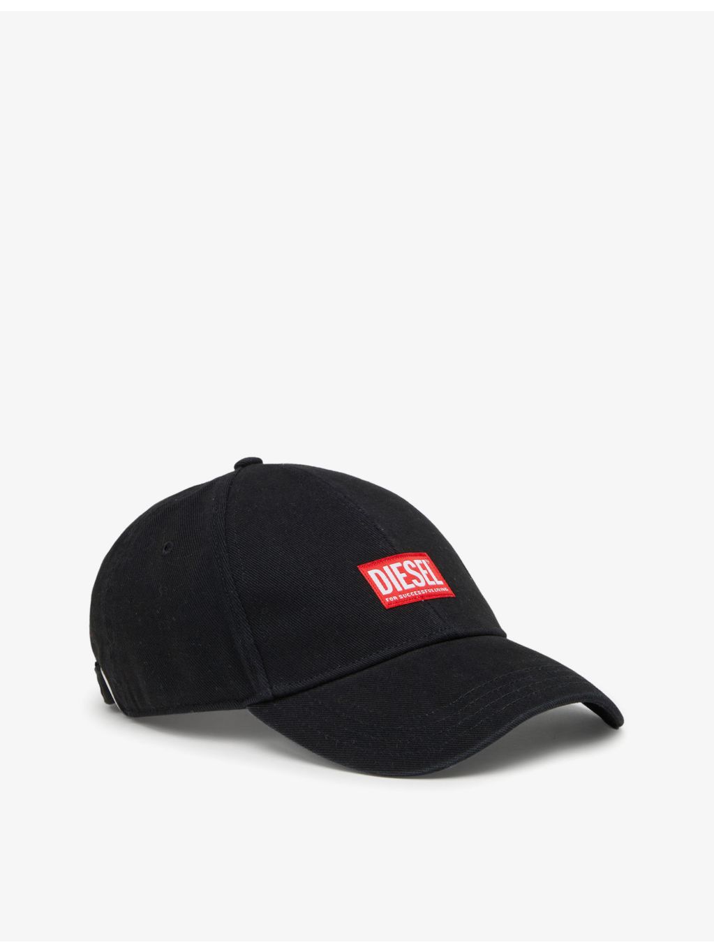 Diesel cotton baseball cap with logo patch, UK version