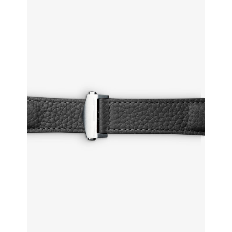 MINTAPPLE grained-leather and stainless steel watch strap 44mm - British product