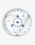 Royal Copenhagen Blue Fluted half-lace shallow bowl 20cm, imported from the UK