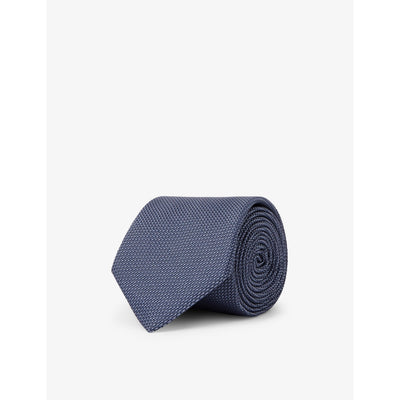 selfridges Reiss Ceremony Textured Silk-Blend Tie- Buy online at McGrocer
