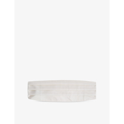 selfridges Reiss Cameron Pleated Silk Cummerbund- Buy online at McGrocer