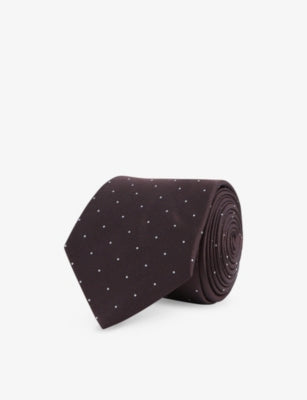 Reiss Liam Polka-Dot Woven Tie