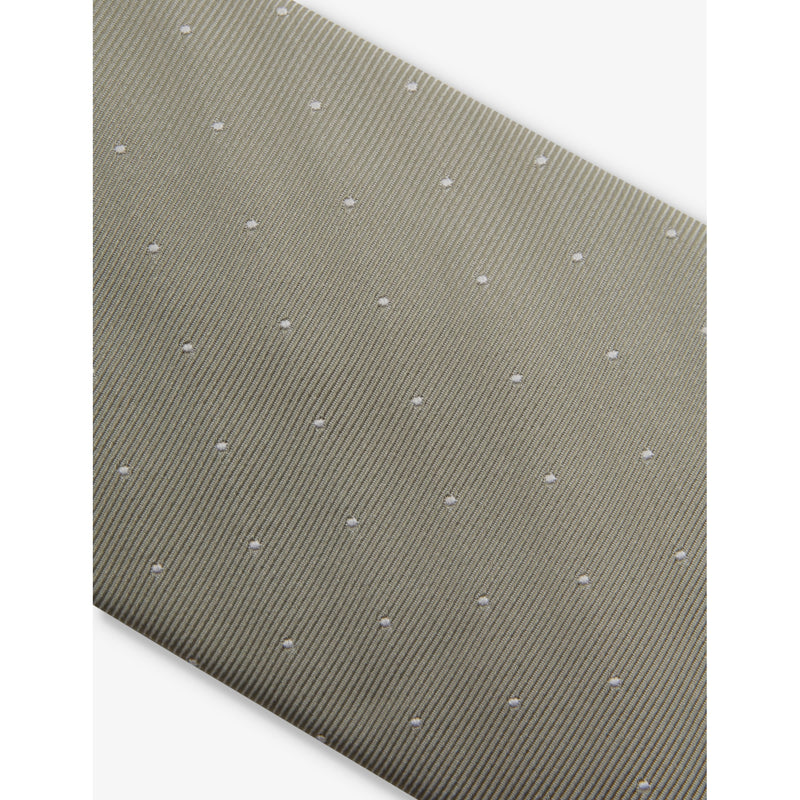 Reiss Liam polka-dot woven tie, imported from the UK