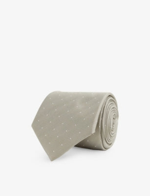 Reiss Liam Polka-Dot Woven Tie