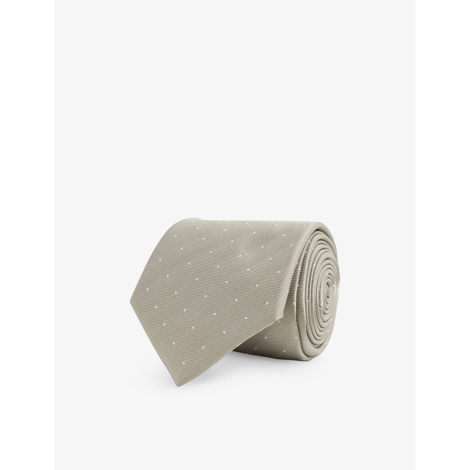 Liam polka-dot woven tie - BLACK