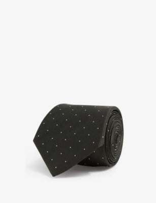 Reiss Liam Polka-Dot Woven Tie