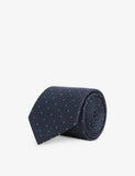 Reiss Liam polka-dot woven tie, imported from the UK