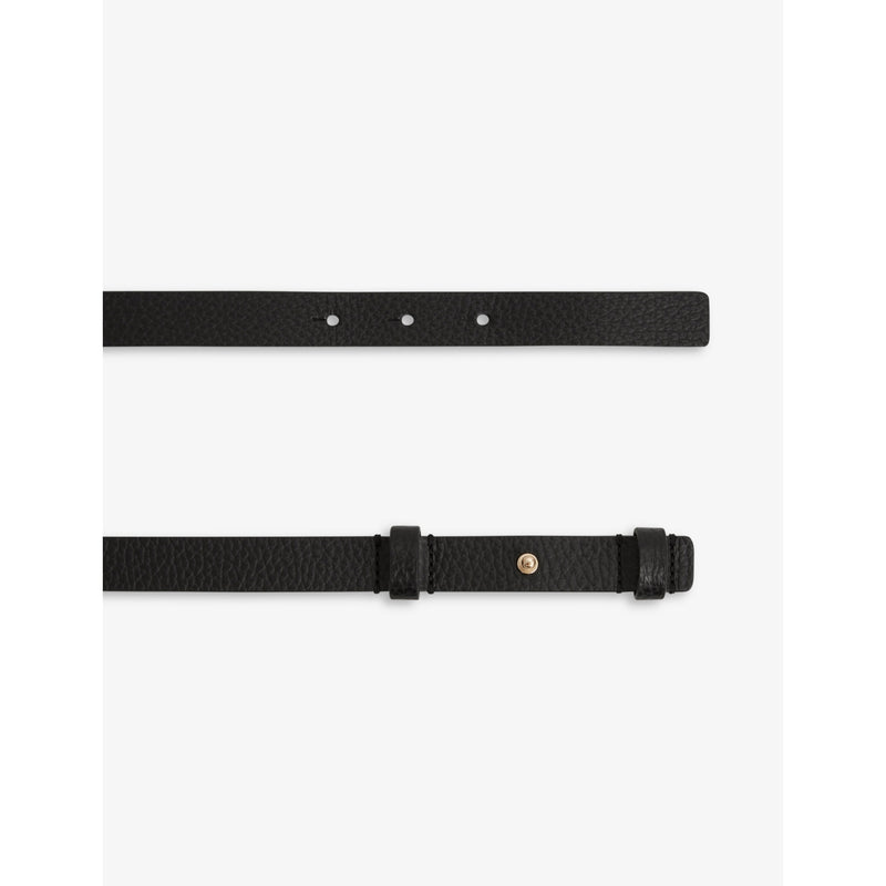 Reiss Hayley hinged-buckle leather belt 2.5cm, imported from the UK