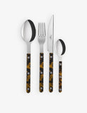 Sabre Bistrot stainless steel teak cutlery set four pieces (British brand)