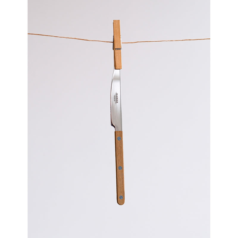 Sabre Bistrot stainless steel teak cutlery set four pieces (British brand)