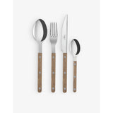 Sabre Bistrot stainless steel teak cutlery set four pieces (British brand)