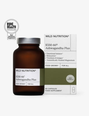 Wild Nutrition KSM-66 Ashwagandha Plus supplement 60 capsules - British product