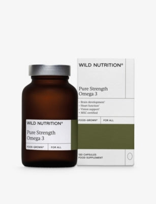 Wild Nutrition Pure Strength Omega 3 supplement 120 capsules, UK version