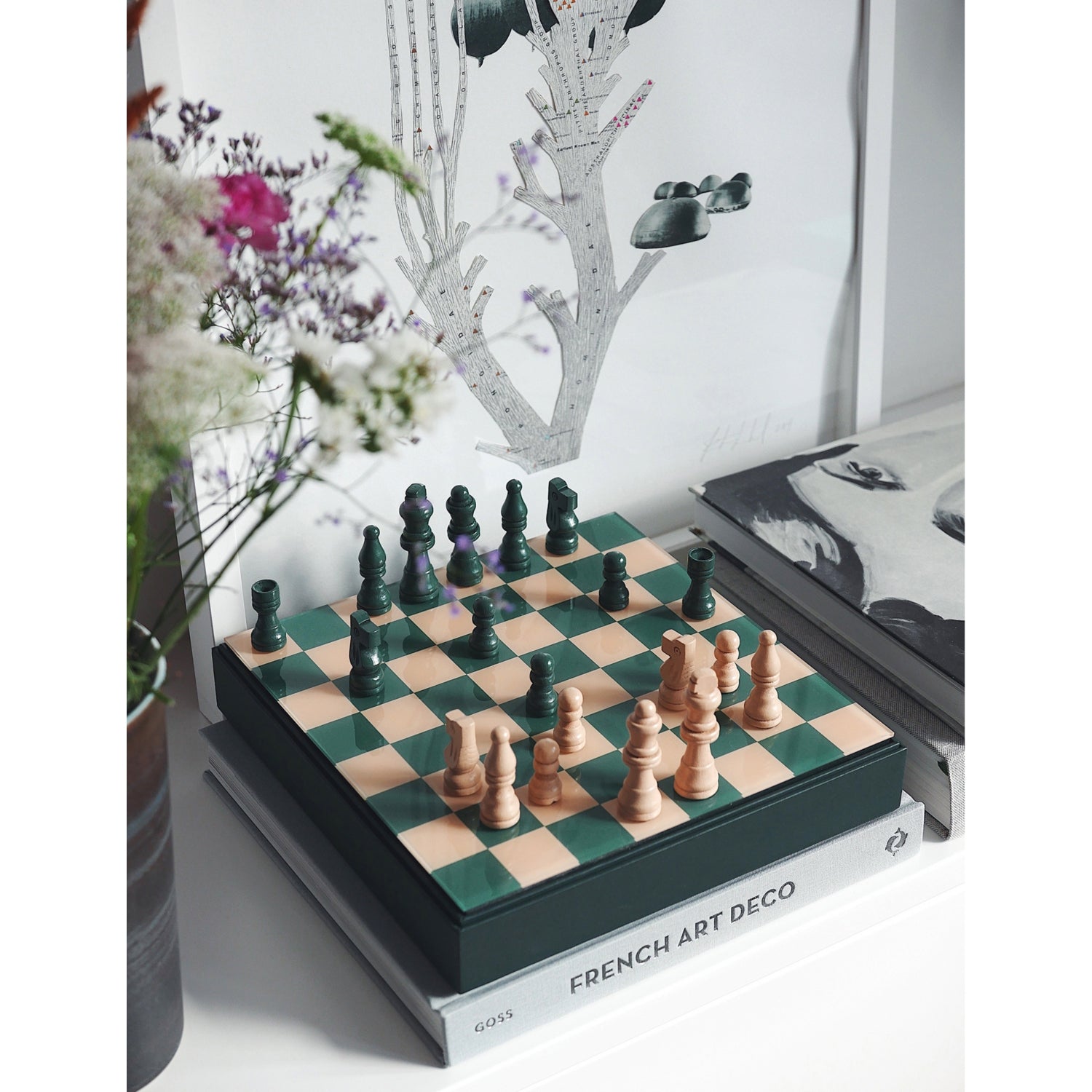 Printworks chess set in book-style box 28cm, imported from the UK