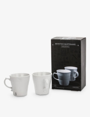 Seletti Selab porcelain mugs set of two 10cm (British brand)