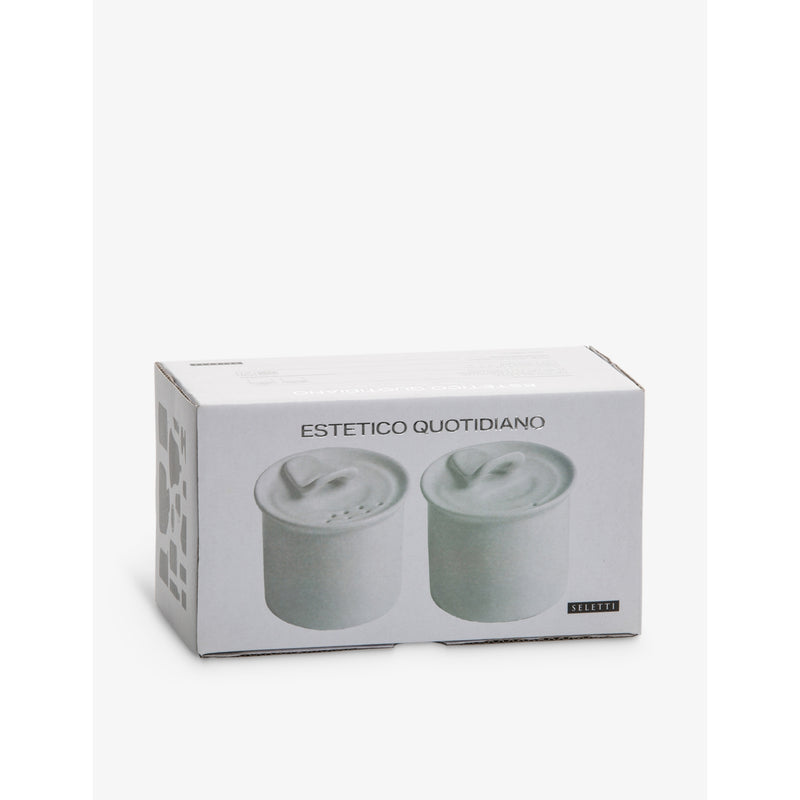 Seletti porcelain salt and pepper cellar set, imported from the UK