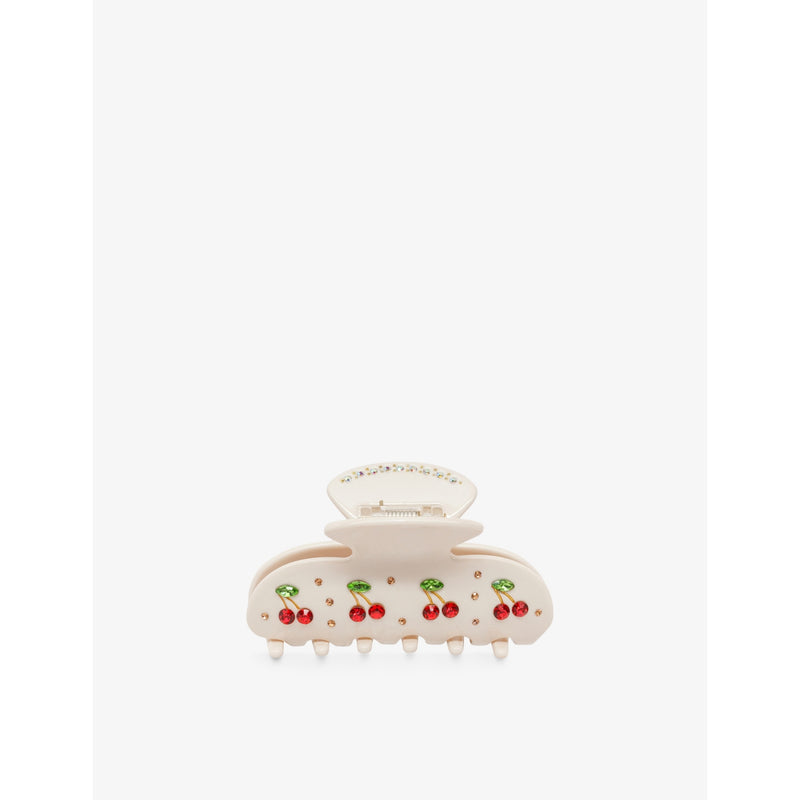 Sweetheart crystal-embellished cellulose-acetate hair clip - CHERRY PIE