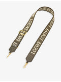 Loewe Anagram loop cotton and leather bag strap, UK version