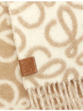 Loewe alpaca wool blend scarf 200cm Anagram patch - British product