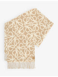 Loewe alpaca wool blend scarf 200cm Anagram patch - British product