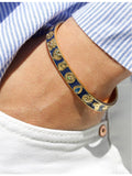 With Love Darling remelted brass cuff bracelet with zircon enamel (British brand)