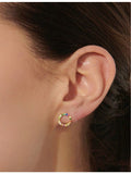 La Maison Couture gold vermeil cubic zirconia stud earrings - British product