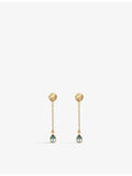With Love Darling Earth gold vermeil drop earrings, imported from the UK
