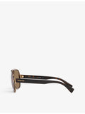 Versace polarised irregular-shape metal sunglasses 48.9mm lens (British brand)