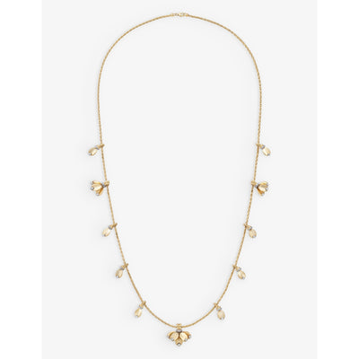 selfridges Cartier Grain de Café 18ct Yellow Gold and 0.7ct Diamond Necklace 85cm- Buy online at McGrocer
