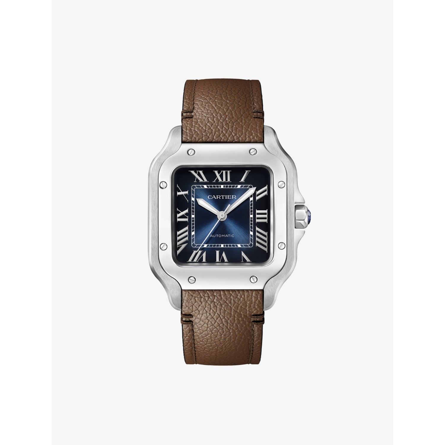 Cartier Santos-Dumont medium stainless-steel automatic watch, imported from the UK