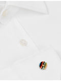 Paul Smith zinc-plated copper and resin button cufflinks - British product
