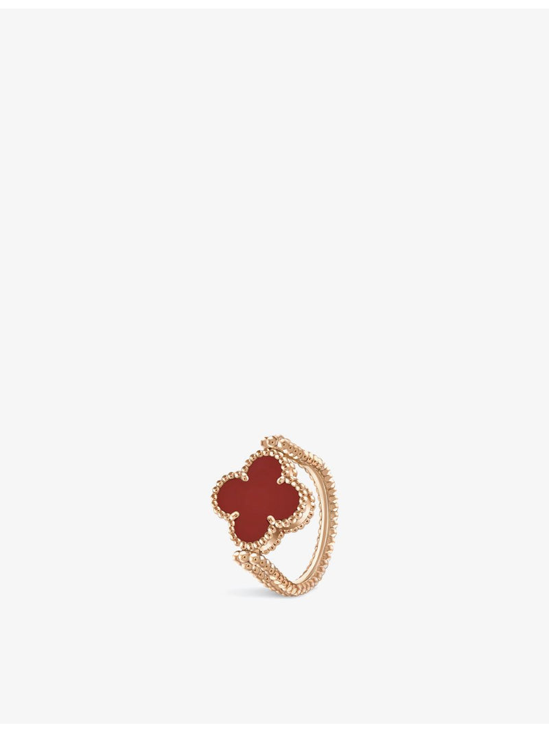 Van Cleef & Arpels reversible clover ring 0.47ct diamond, UK version