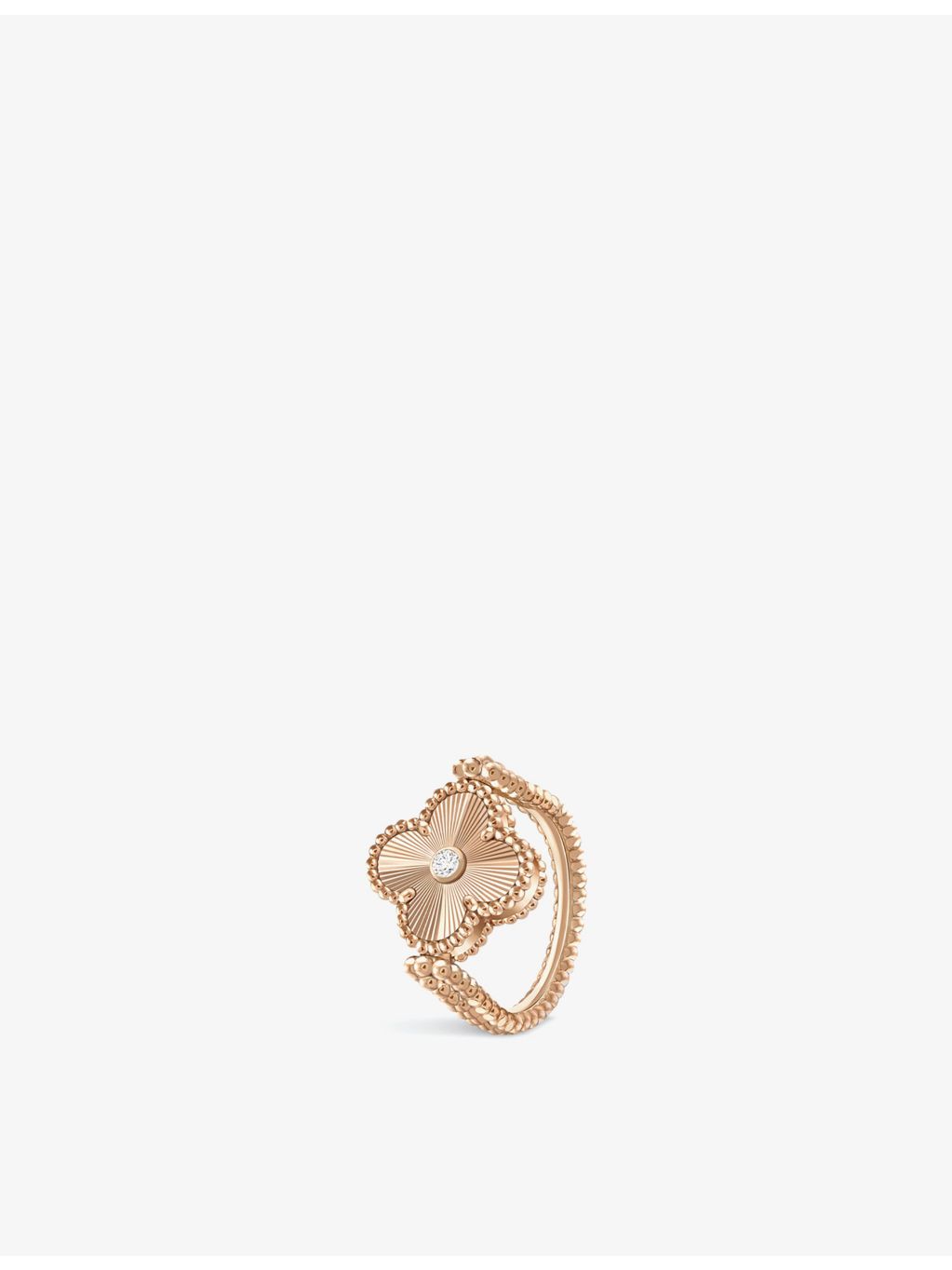 Van Cleef & Arpels reversible clover ring 0.47ct diamond, UK version