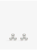 Yoko London 18ct white gold pearl and diamond stud earrings, UK version